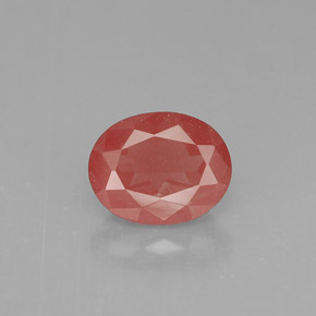 Andesina labradorite naturale rosso da 1,35 ct, taglio ovale, VS