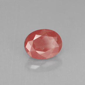 Andesina labradorite naturale rosso da 1,35 ct, taglio ovale, VS