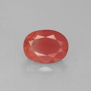 Andesina labradorite naturale rosso da 1,40 ct, taglio ovale, VS
