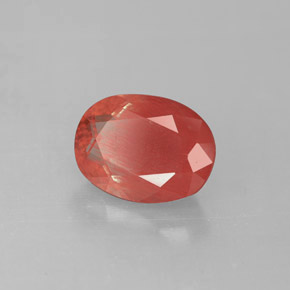 Andesina labradorite naturale rosso da 1,40 ct, taglio ovale, VS