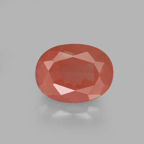 Andesina labradorite naturale rosso da 1,40 ct, taglio ovale, VS