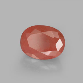 Andesina labradorite naturale rosso da 1,40 ct, taglio ovale, VS