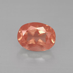 Andesina labradorite naturale rosso da 1,40 ct, taglio ovale, VS