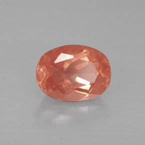 Andesina labradorite naturale rosso da 1,40 ct, taglio ovale, VS