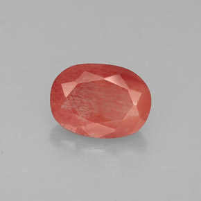 Andesina Labradorite Miele rosso naturale da 1.31 ct, Taglio ovale, VS