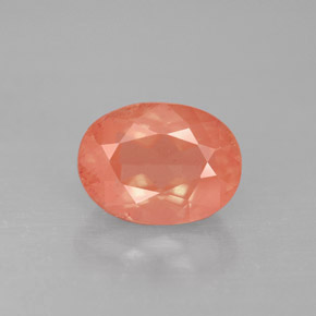 Andesina labradorite naturale rosso da 1,96 ct, taglio ovale, VS