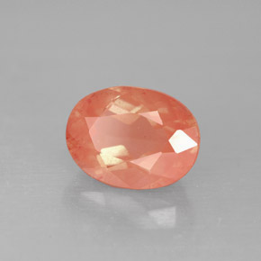 Andesina labradorite naturale rosso da 1,96 ct, taglio ovale, VS