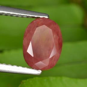 Andesina labradorite naturale rosso da 1,43 ct, taglio ovale, VS