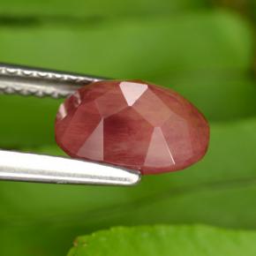 Andesina labradorite naturale rosso da 1,43 ct, taglio ovale, VS