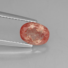 Andesina Labradorite Miele rosso naturale da 1.18 ct, Trasparente, Trasparente/Traslucido