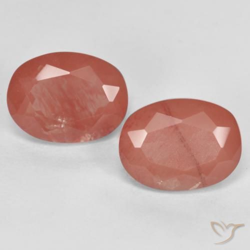 3.02ctw Naturale Rosso medio Andesina Labradorite, Ovale, VS