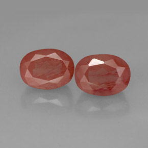 Andesina labradorite naturale rosso da  ct, taglio ovale, traslucido