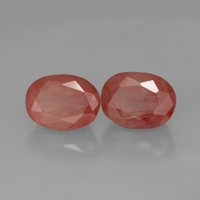 Andesina labradorite naturale rosso da  ct, taglio ovale, traslucido