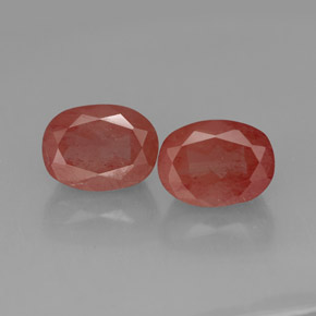 Gemme di Andesina Labradorite Miele rosso naturale da  ct, Trasparente, Trasparente/Traslucido
