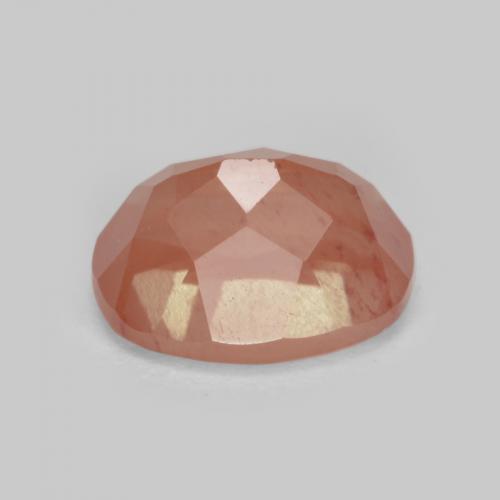 Andesina Labradorite Arancione rossastra naturale da 1.64 ct, Taglio ovale, VVS-VS