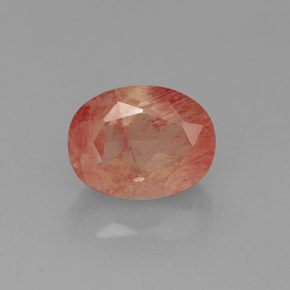 Andesina Labradorite Miele rosso naturale da 2.07 ct, Trasparente, Trasparente/Traslucido