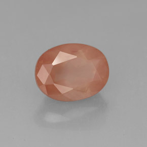 Andesina labradorite naturale rosso da 2,05 ct, taglio ovale, traslucido