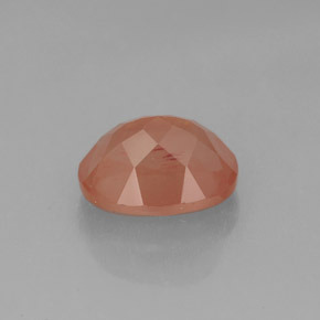 Andesina labradorite naturale rosso da 2,05 ct, taglio ovale, traslucido
