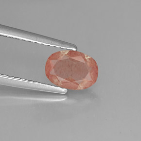 Andesina labradorite naturale rosso da 0,68 ct, trasparente, trasparente/traslucido
