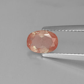 Andesina labradorite naturale rosso da 0,68 ct, trasparente, trasparente/traslucido