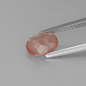 Andesina labradorite naturale rosso da 0,68 ct, trasparente, trasparente/traslucido