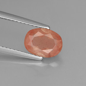 Andesina labradorite naturale rosso da 1,30 ct, trasparente, trasparente/traslucido
