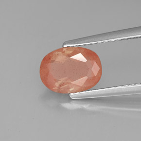 Andesina labradorite naturale rosso da 1,30 ct, trasparente, trasparente/traslucido