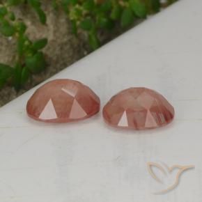 Gemme di Andesina Labradorite Arancio rossastro pallido naturale da 2.70 ct, Ovale, Traslucido