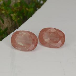 Andesina labradorite naturale rosso da 2,77 ct, taglio ovale, traslucido