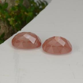 Andesina labradorite naturale rosso da 2,77 ct, taglio ovale, traslucido