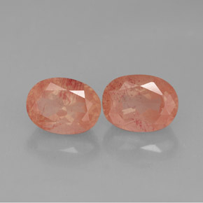 Gemme di Andesina Labradorite Miele rosso naturale da  ct, Taglio ovale, Traslucido