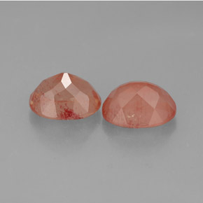 Gemme di Andesina Labradorite Miele rosso naturale da  ct, Taglio ovale, Traslucido