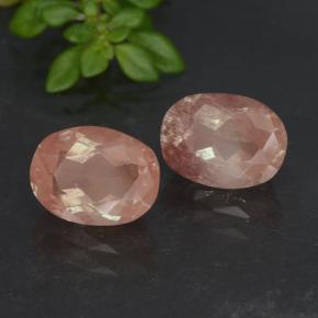 Gemme di Andesina Labradorite Pompelmo Rosa naturale da 2.90 ct, Taglio ovale, Traslucido