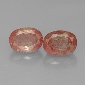 Gemme di Andesina Labradorite Miele rosso naturale da  ct, Taglio ovale, Traslucido