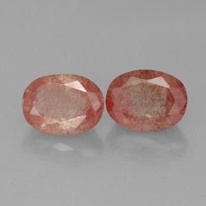 Gemme di Andesina Labradorite Miele rosso naturale da  ct, Taglio ovale, Traslucido