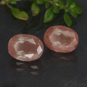 Andesina labradorite naturale rosso da 2,81 ct, taglio ovale, traslucido