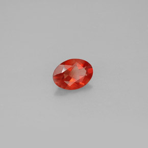 Andesina labradorite naturale arancione da 0,79 ct, taglio ovale, VVS-VS