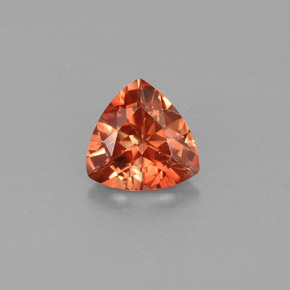 Andesina labradorite naturale arancione da 0,97 ct, trillion, VVS-VS