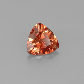 Andesina labradorite naturale arancione da 0,97 ct, trillion, VVS-VS