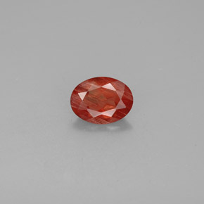 Andesina labradorite naturale rosso da 0,96 ct, taglio ovale, VS