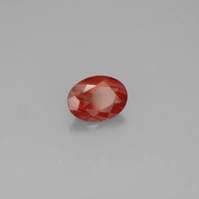 Andesina labradorite naturale rosso da 0,96 ct, taglio ovale, VS