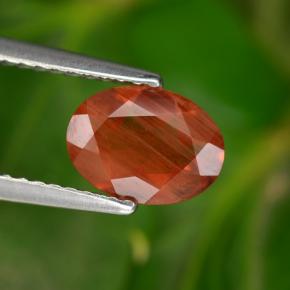Andesina labradorite rosso miele naturale da 0,85 ct, taglio ovale, VS