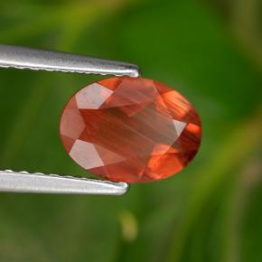 Andesina labradorite rosso miele naturale da 0,85 ct, taglio ovale, VS