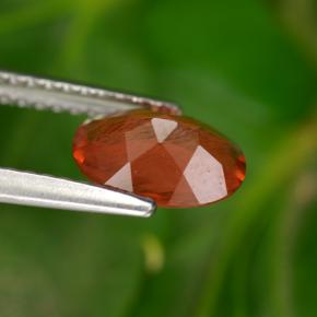 Andesina labradorite rosso miele naturale da 0,85 ct, taglio ovale, VS