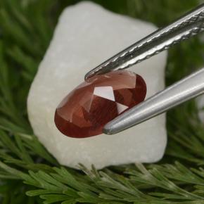 Andesina labradorite naturale rosso da 0,80 ct, taglio ovale, VS