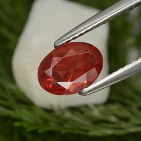 Andesina labradorite naturale rosso da 0,84 ct, taglio ovale, VS-SI