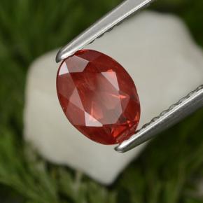 Andesina labradorite naturale rosso da 0,84 ct, taglio ovale, VS-SI