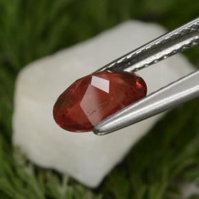 Andesina labradorite naturale rosso da 0,84 ct, taglio ovale, VS-SI