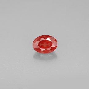 Andesina labradorite naturale arancione da 1,02 ct, taglio ovale, VS-SI