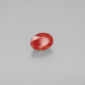 Andesina labradorite naturale arancione da 1,02 ct, taglio ovale, VS-SI